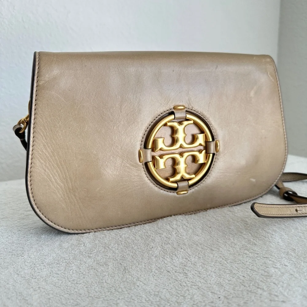 Tory Burch Miller Glazed Leather Clutch‎ bag